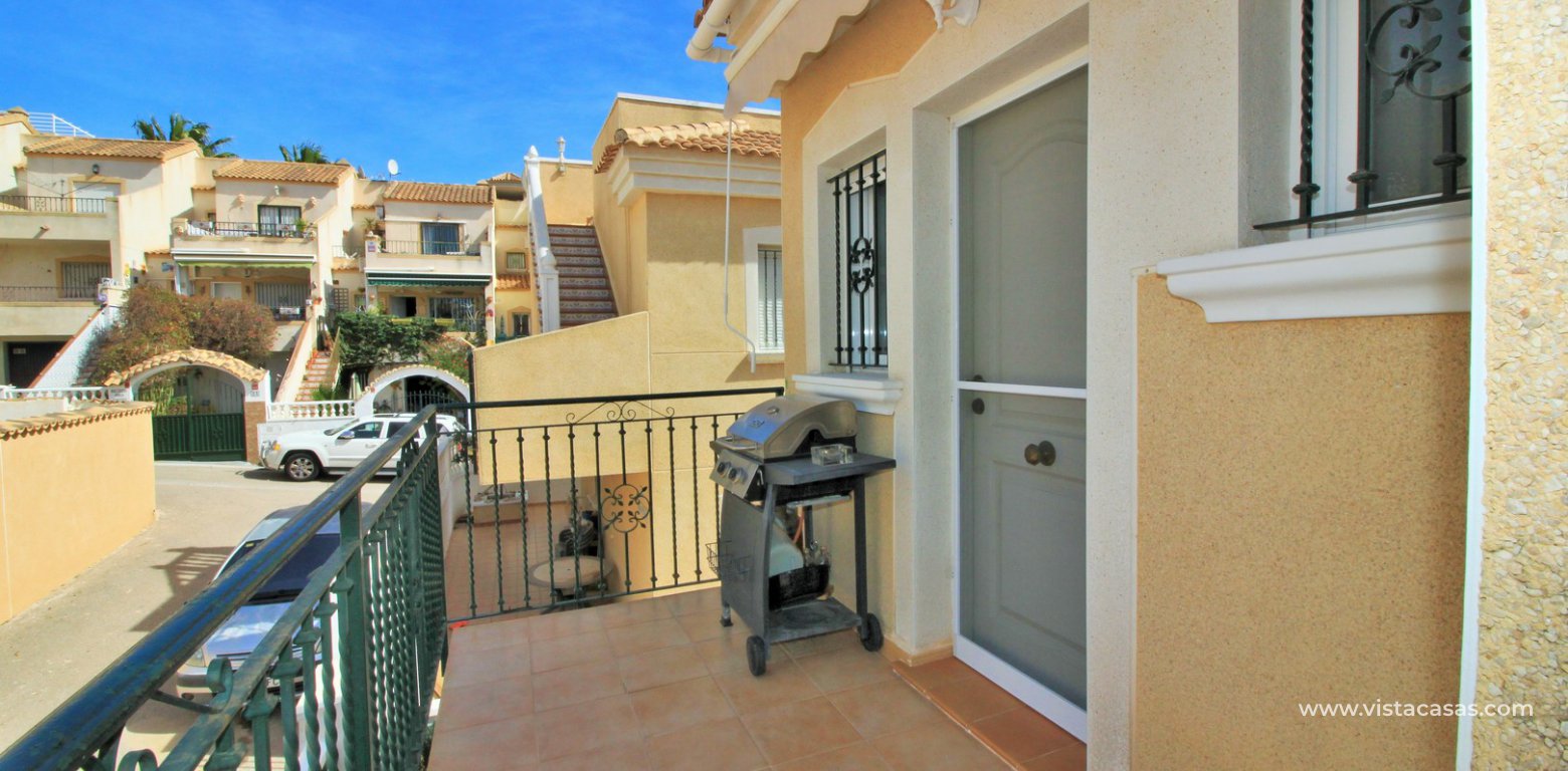 South facing detached villa with private pool and garage for sale Montegolf VII Villamartin rear balcony