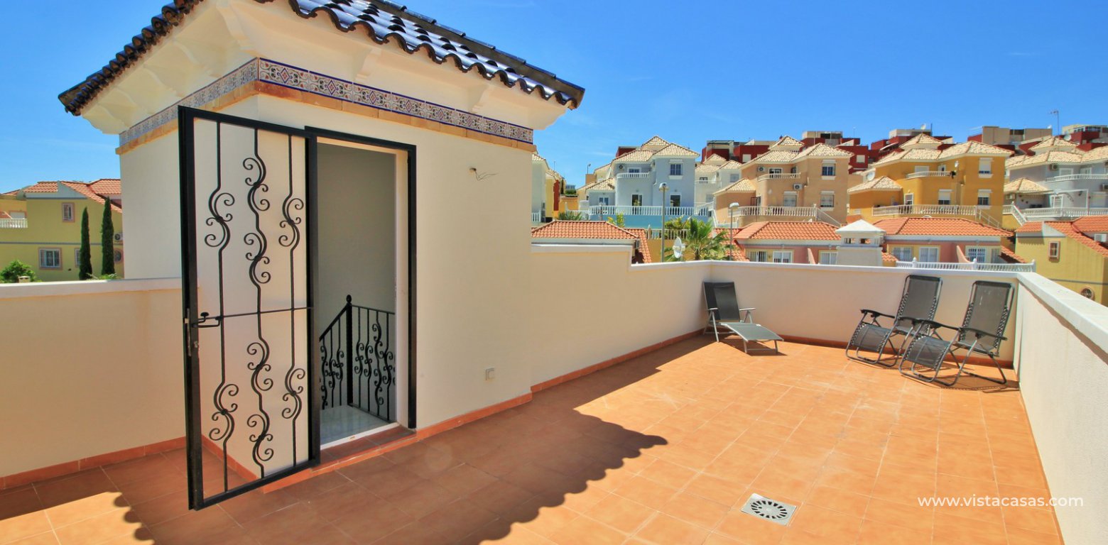 5 bedroom villa with private pool for sale Villamartin roof terrace
