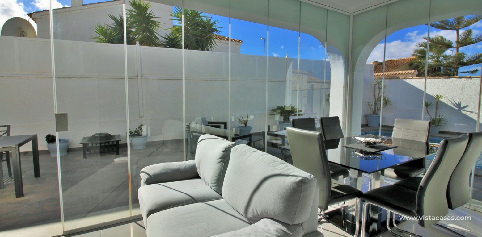 Modern renovated villa with pool for sale Villamartin enclosed terrace
