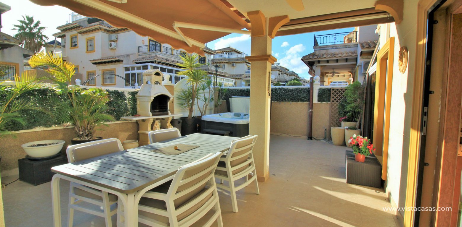 South facing townhouse for sale Pinada Golf II Villamartin covered terrace