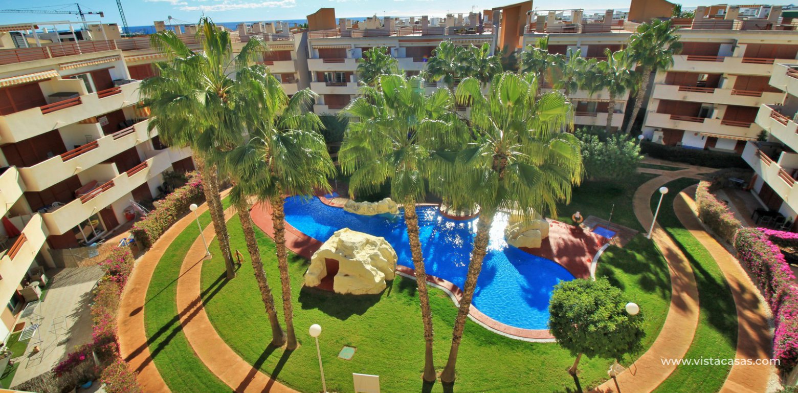 South facing penthouse for sale in El Rincon Playa Flamenca solarium pool view
