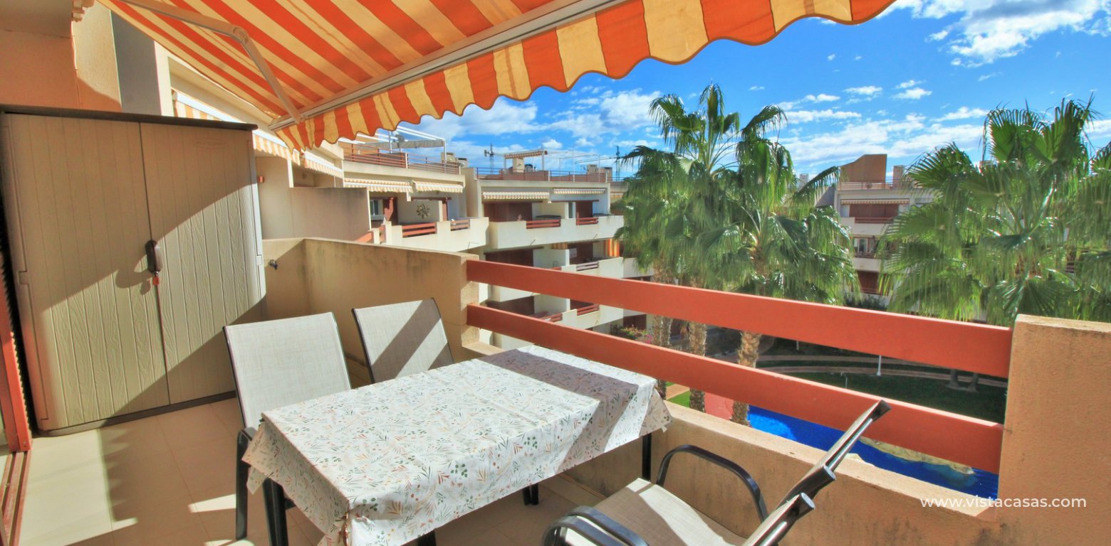 South facing penthouse for sale in El Rincon Playa Flamenca covered balcony