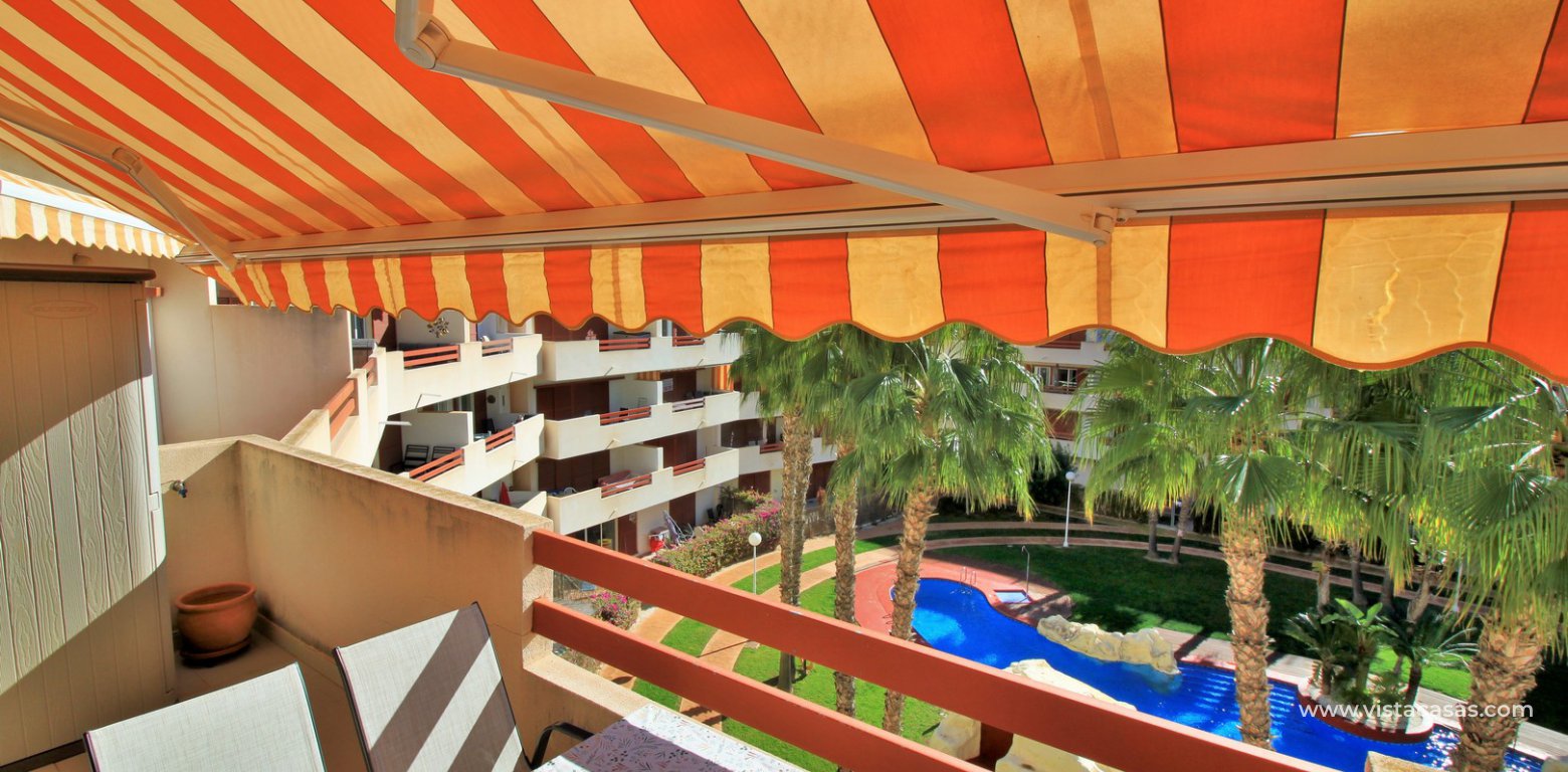 South facing penthouse for sale in El Rincon Playa Flamenca balcony pool view