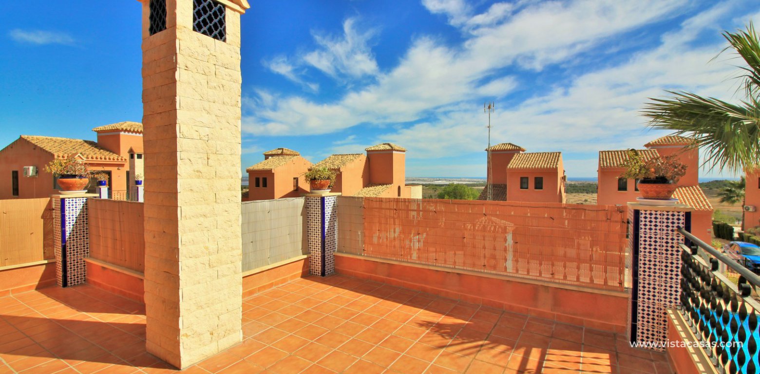 Detached villa overlooking the pool for sale in La Cañada San Miguel balcony