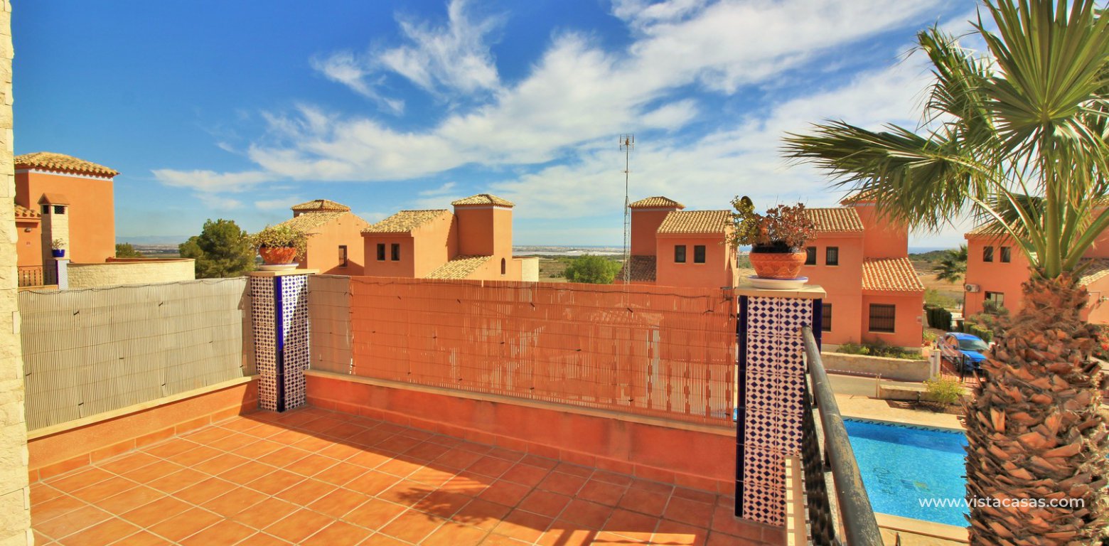 Detached villa overlooking the pool for sale in La Cañada San Miguel balcony sea view