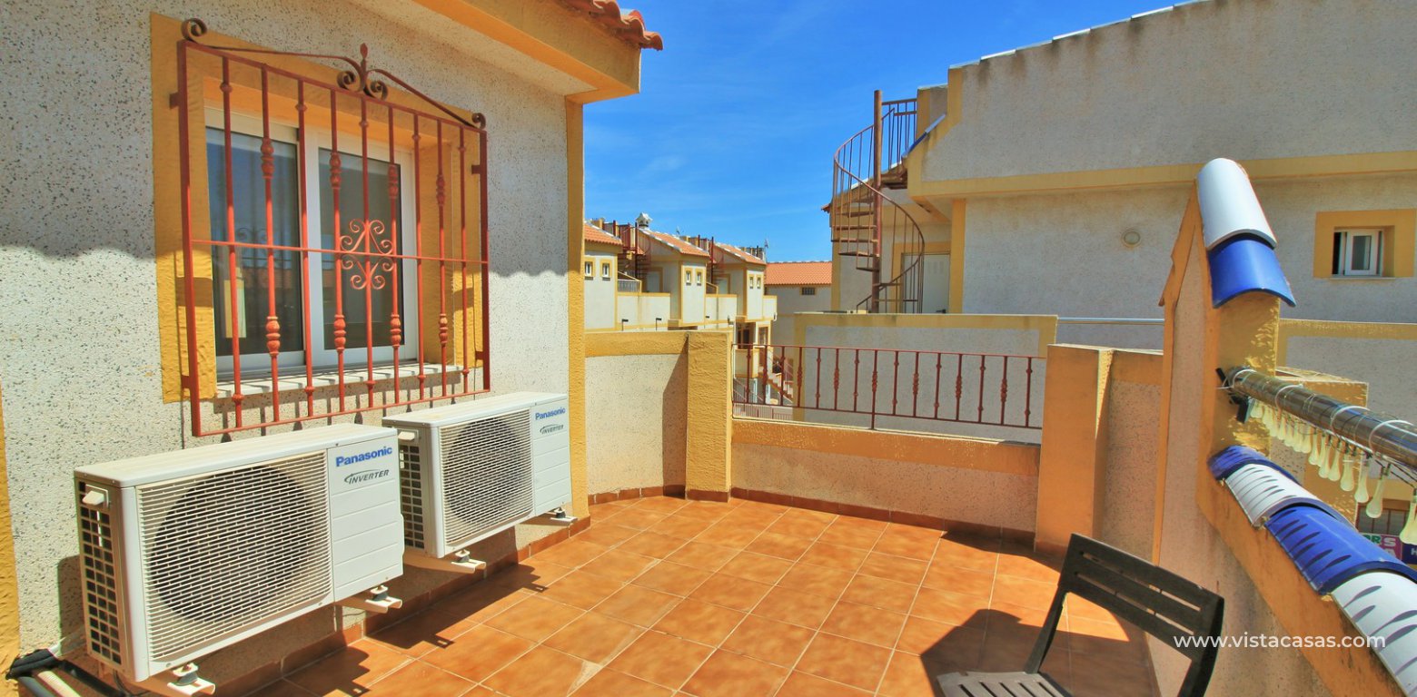 South facing 3 bedroom townhouse for sale Amapolas VII Playa Flamenca roof terrace