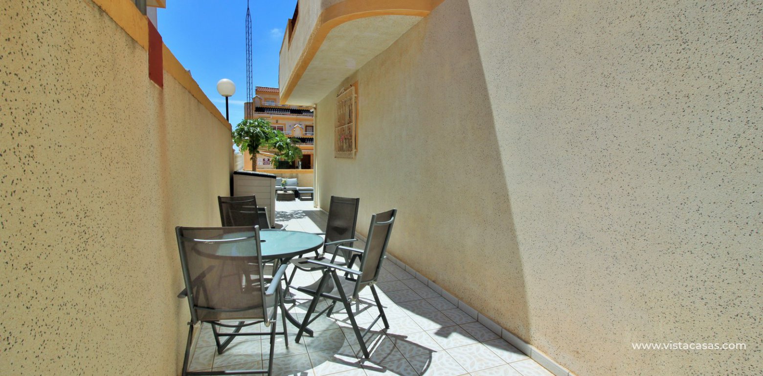 South facing 3 bedroom townhouse for sale Amapolas VII Playa Flamenca side terrace