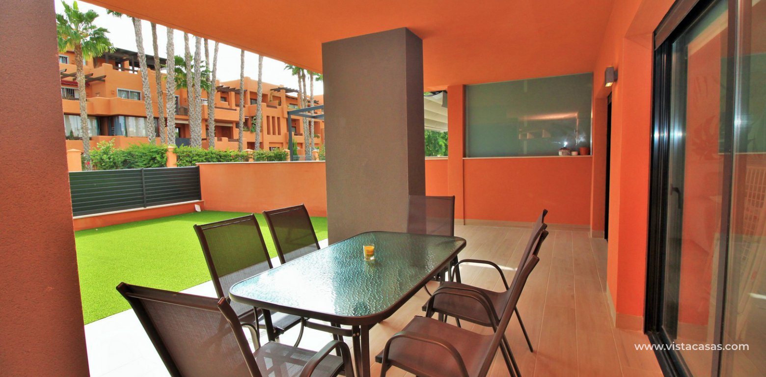Ground floor apartment for sale Palapa Golf Villamartin covered porch