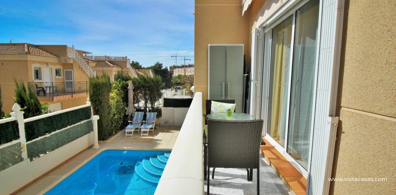 South facing detached villa with private pool and garage for sale Montegolf VII Villamartin private pool terrace view