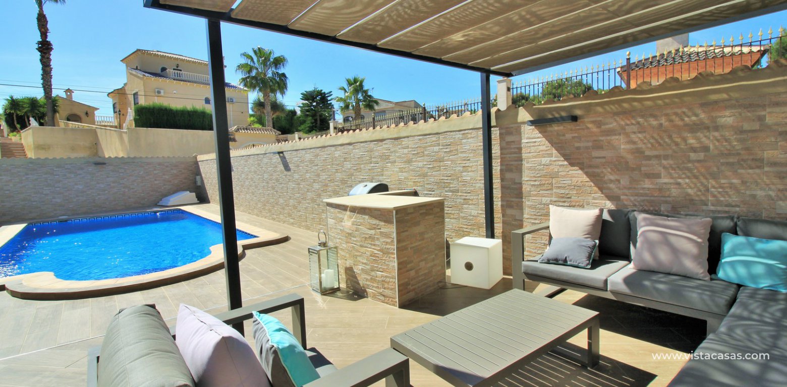 Modern 5 bedroom detached villa with private pool and large plot for sale Villamartin summer kitchen 2