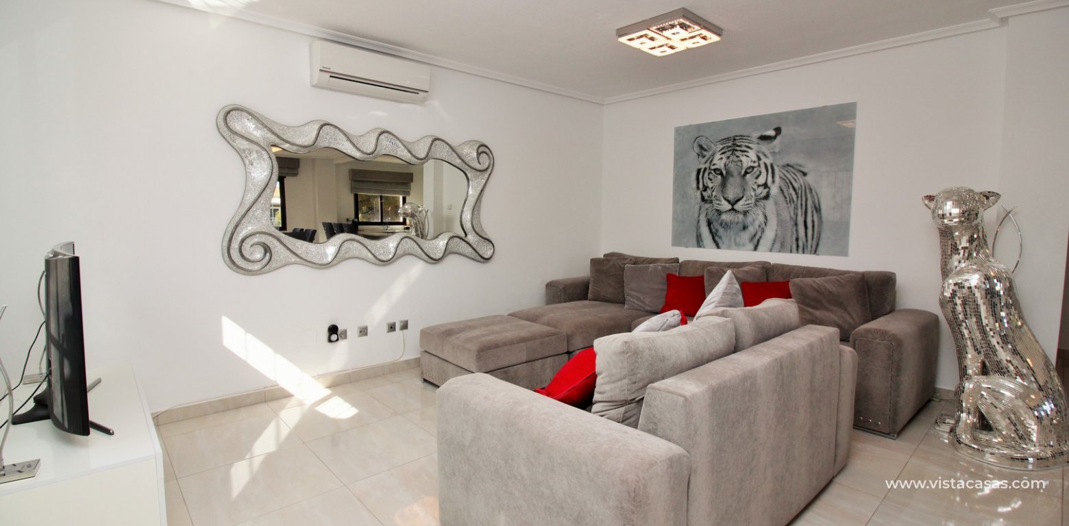 Modern 5 bedroom detached villa with private pool and large plot for sale Villamartin living area