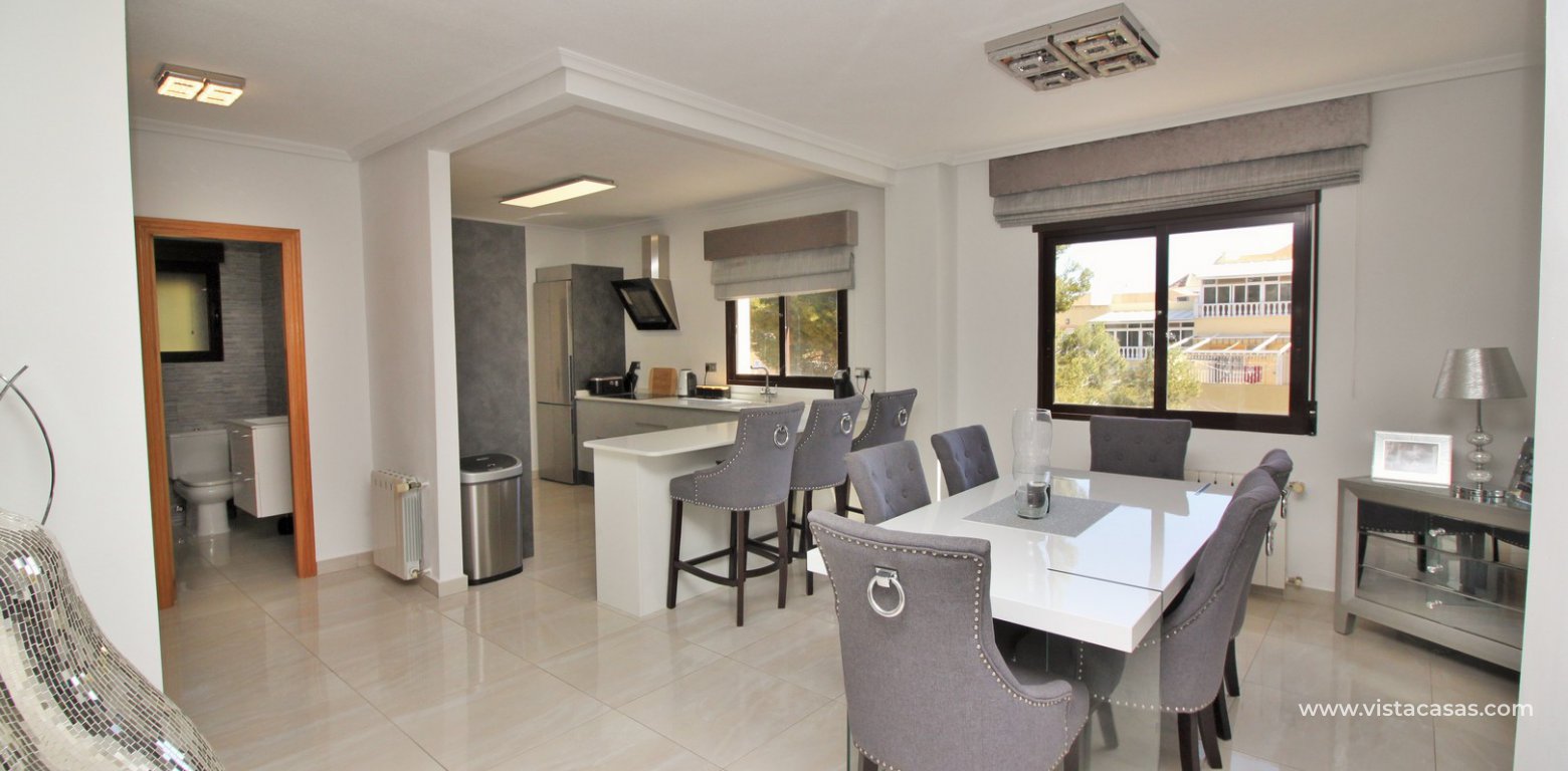 Modern 5 bedroom detached villa with private pool and large plot for sale Villamartin kitchen diner