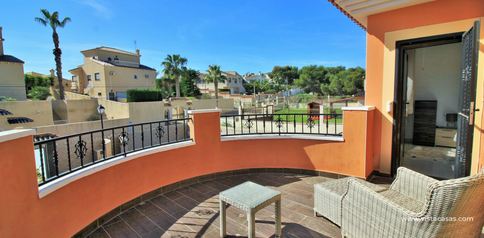 Modern 5 bedroom detached villa with private pool and large plot for sale Villamartin balcony