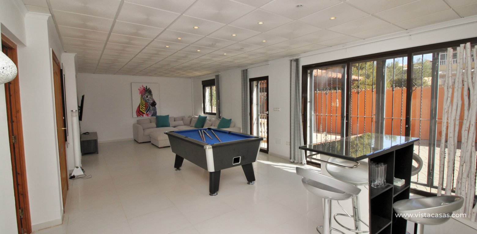 Modern 5 bedroom detached villa with private pool and large plot for sale Villamartin games room