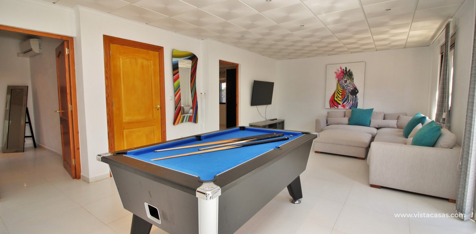 Modern 5 bedroom detached villa with private pool and large plot for sale Villamartin pool tables