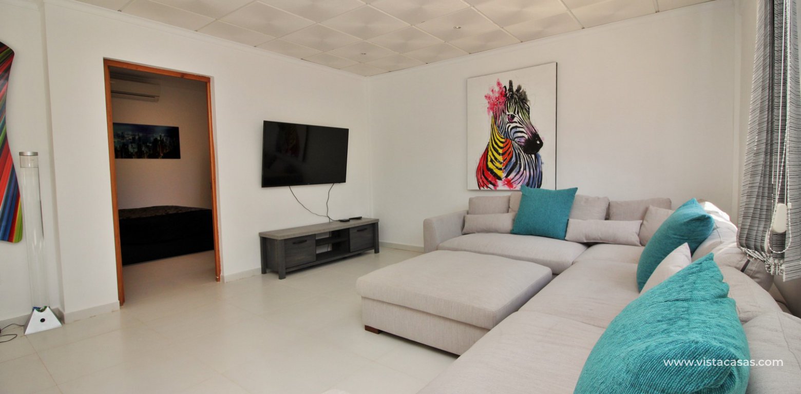Modern 5 bedroom detached villa with private pool and large plot for sale Villamartin downstairs lounge