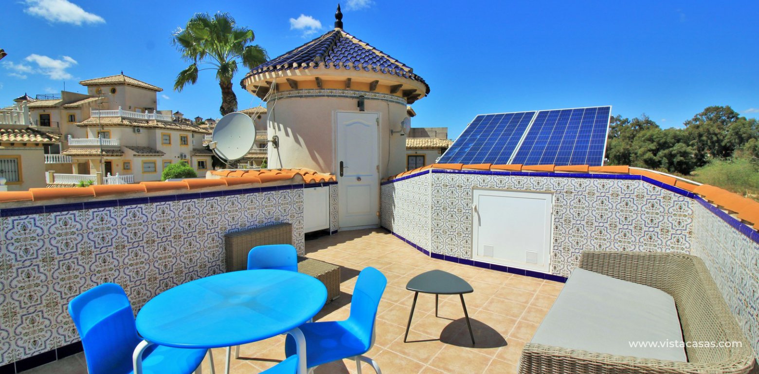 Detached villa with private pool for sale Pinada Golf II Villamartin roof solarium