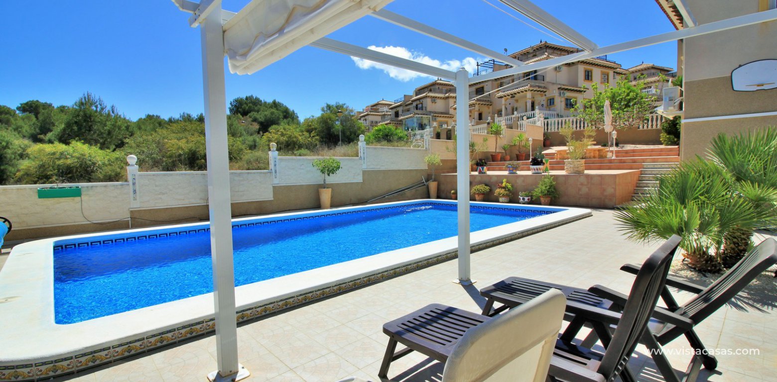 Detached villa with private pool for sale Pinada Golf II Villamartin underbuild sunny orientation