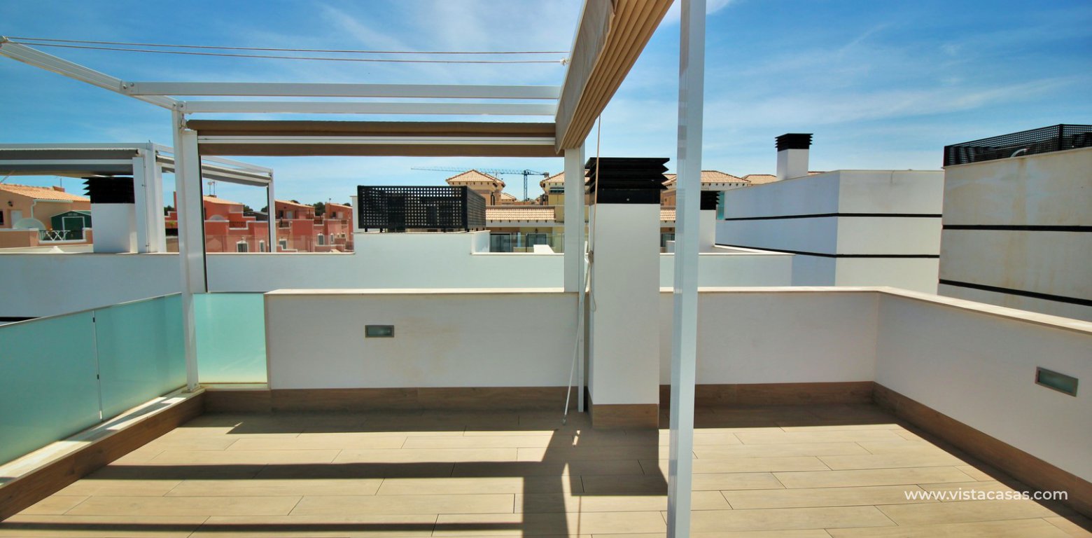 Detached villa with private pool for sale Villamartin solarium awnings