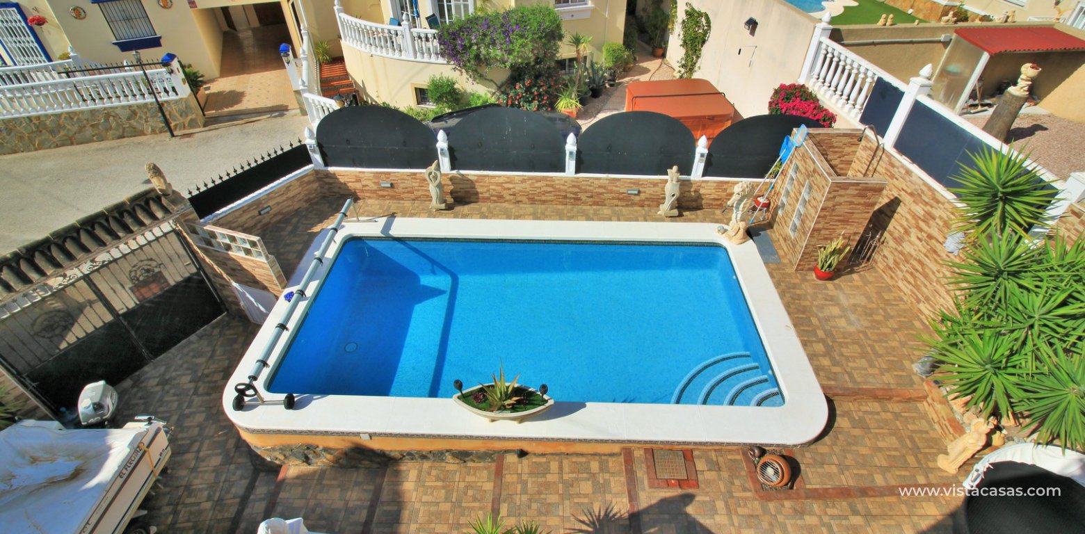 South facing villa with private pool and underbuild for sale Villamartin pool view