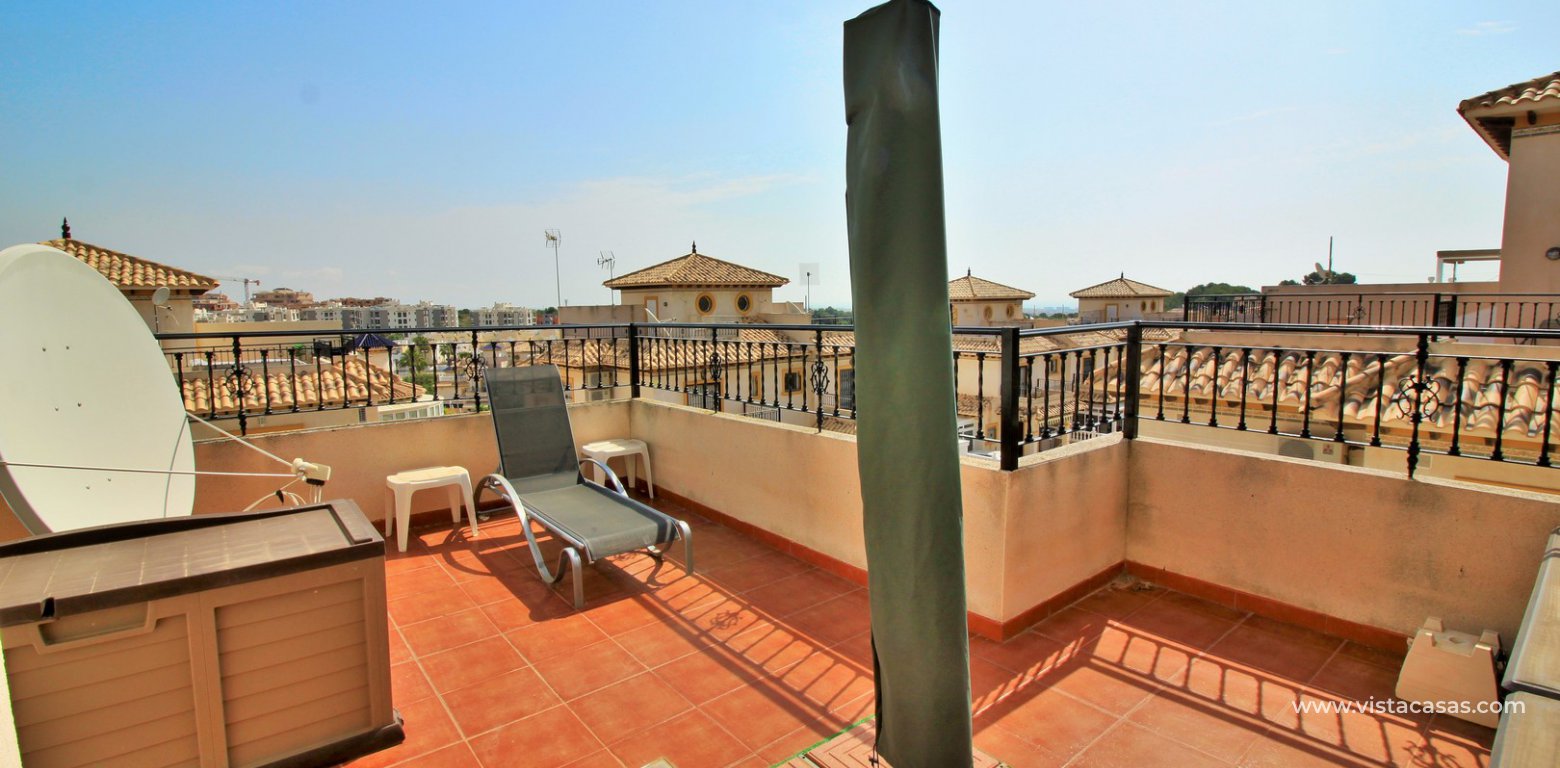 Quad house for sale Pinada Golf II Villamartin solarium