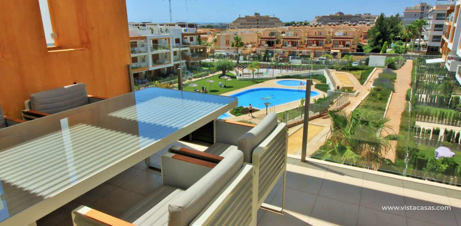 Penthouse apartment for sale Gala Los Dolses balcony pool view