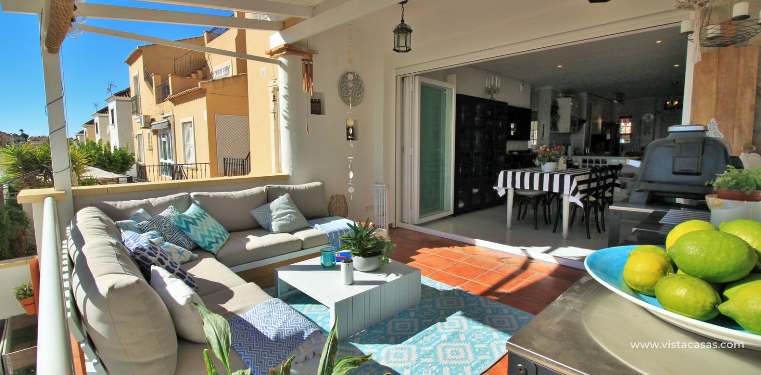 South facing townhouse with sea views for sale Villamartin terrace 2