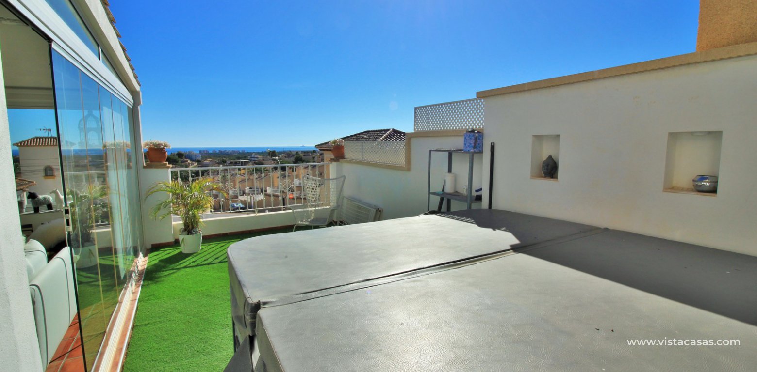 South facing townhouse with sea views for sale Villamartin enclosed roof terrace