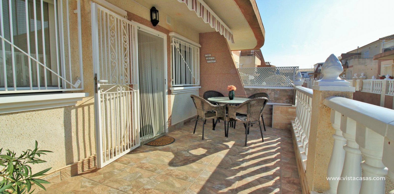 South facing townhouse for sale Torregolf II Cabo Roig terrace