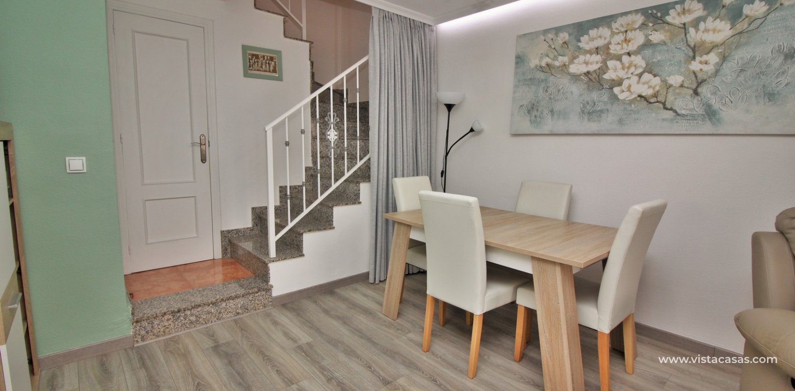 South facing townhouse for sale Torregolf II Cabo Roig dining area