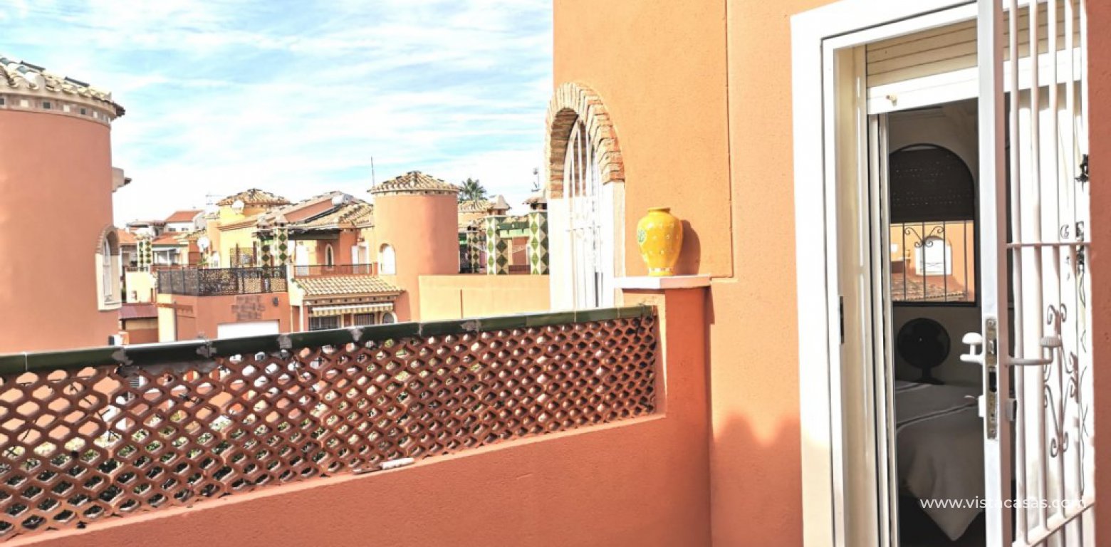 3 bedroom semi detached villa in Playa Flamenca balcony