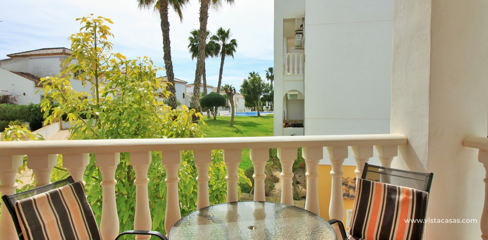 Apartment with pool view for sale Las Violetas Villamartin balcony with pool view