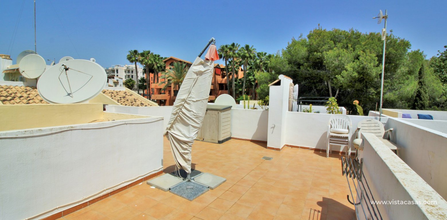 South facing top floor apartment for sale Panorama Golf Villamartin solarium