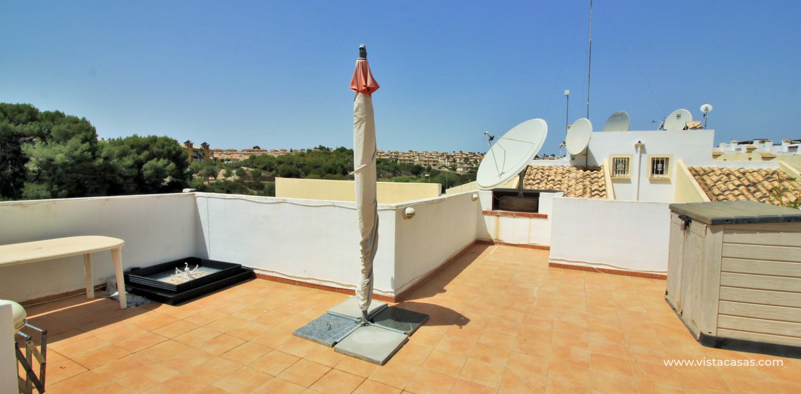 South facing top floor apartment for sale Panorama Golf Villamartin roof terrace