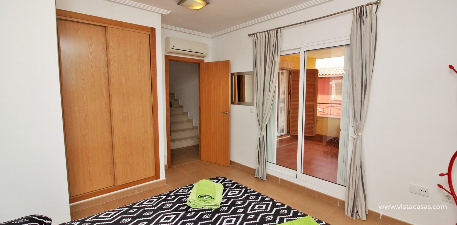 Townhouse with tourist licence for sale Zeniamar 9 Playa Flamenca master bedroom balcony