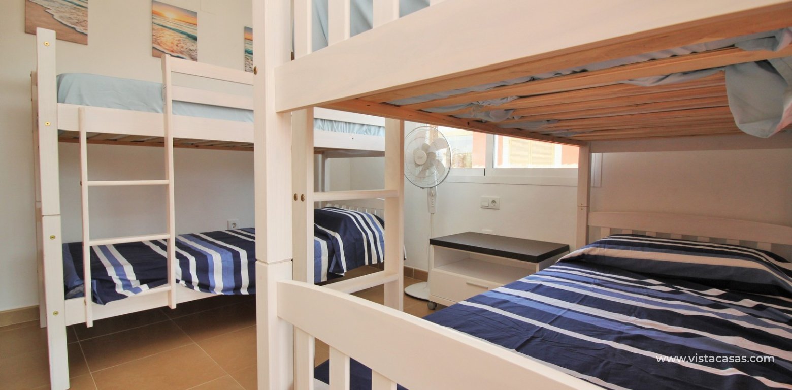 Townhouse with tourist licence for sale Zeniamar 9 Playa Flamenca twin double bedroom