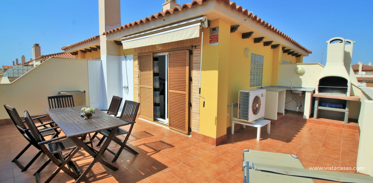 Townhouse with tourist licence for sale Zeniamar 9 Playa Flamenca solarium