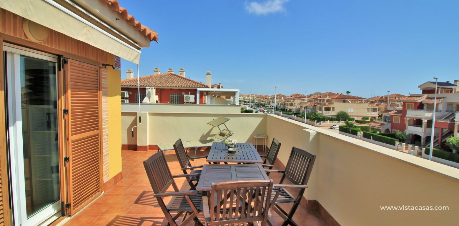 Townhouse with tourist licence for sale Zeniamar 9 Playa Flamenca roof terrace