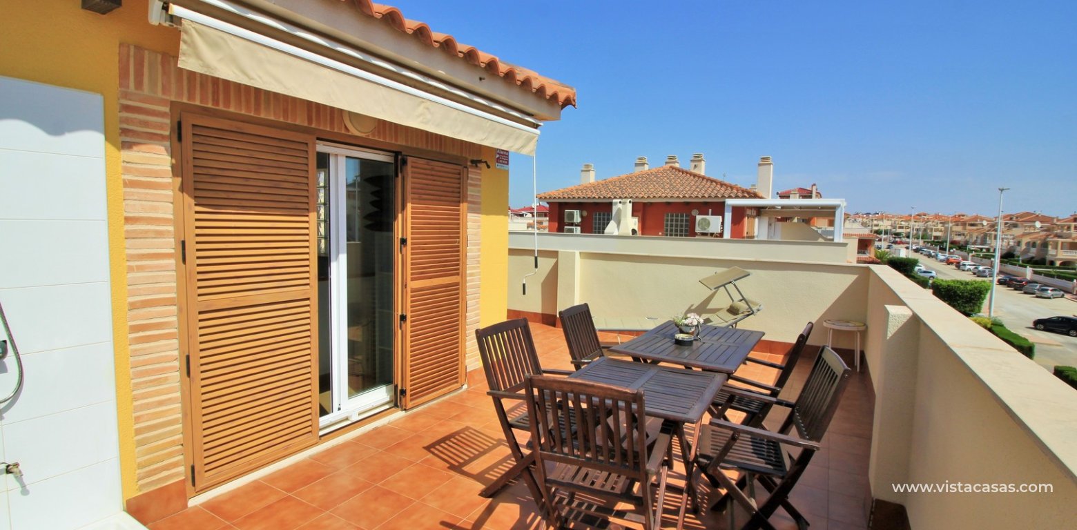 Townhouse with tourist licence for sale Zeniamar 9 Playa Flamenca roof terrace 2