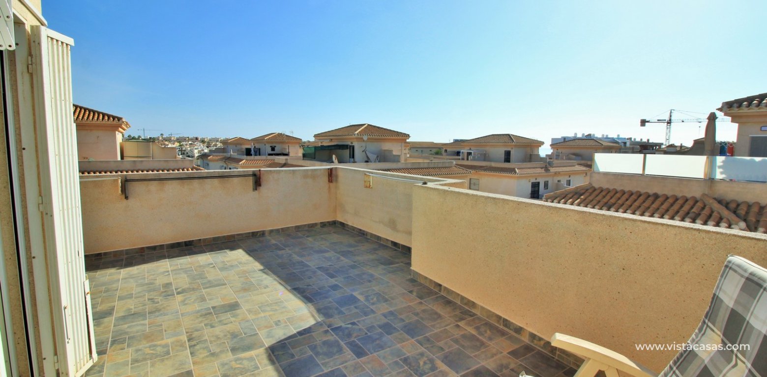 3 bedroom quad house for sale Vistaluz Playa Flamenca roof terrace