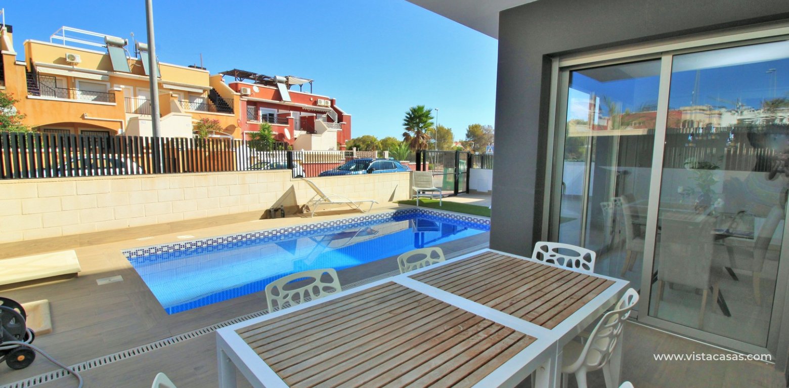 Modern villa with private pool for sale Villamartin porch