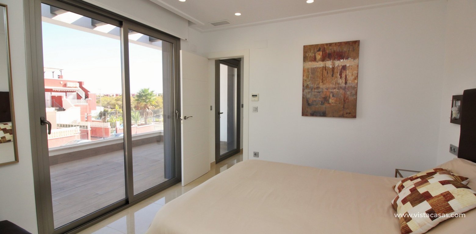 Modern villa with private pool for sale Villamartin master balcony access