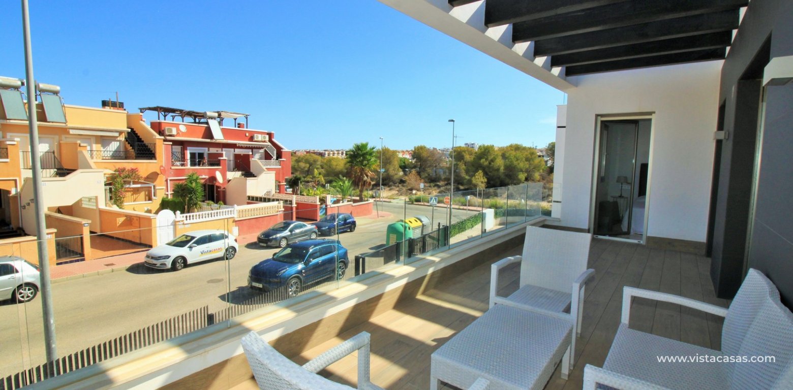 Modern villa with private pool for sale Villamartin balcony