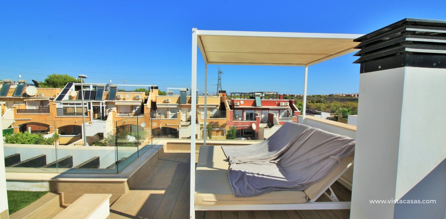 Modern villa with private pool for sale Villamartin roof terrace 2