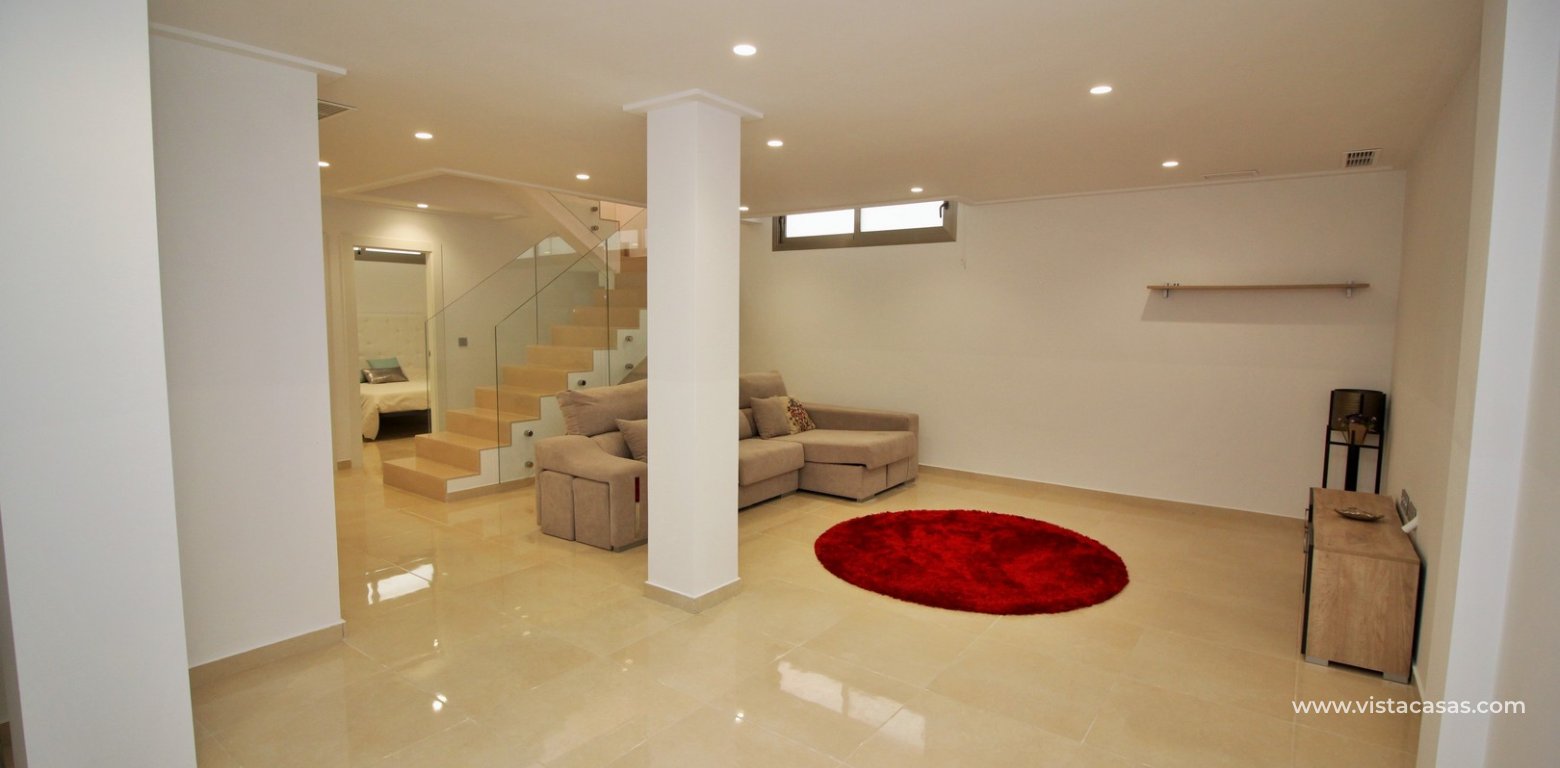 Modern villa with private pool for sale Villamartin underbuild lounge