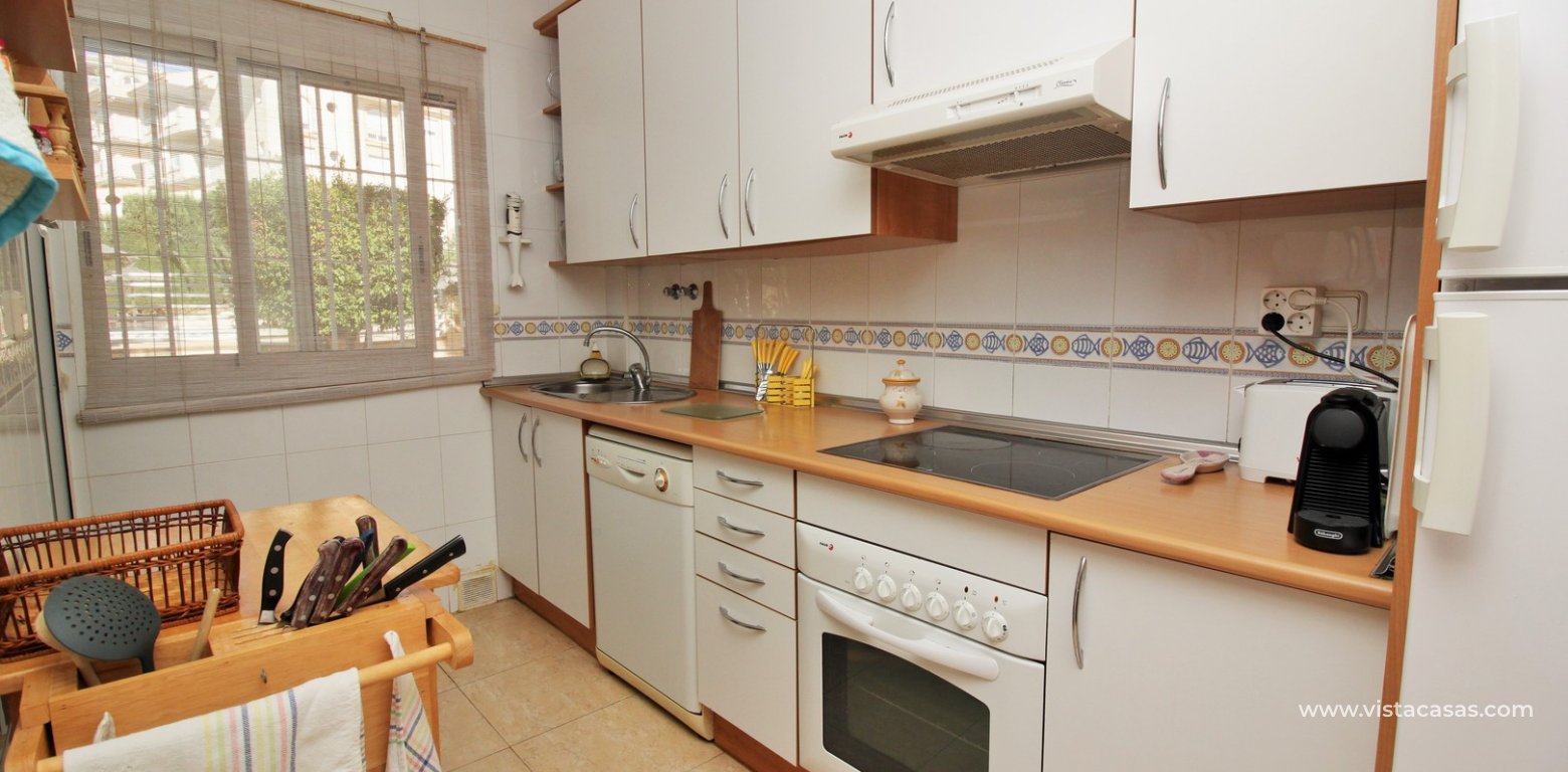 Frontline Duplex apartment for sale Las Terrazas Cabo Roig separate kitchen