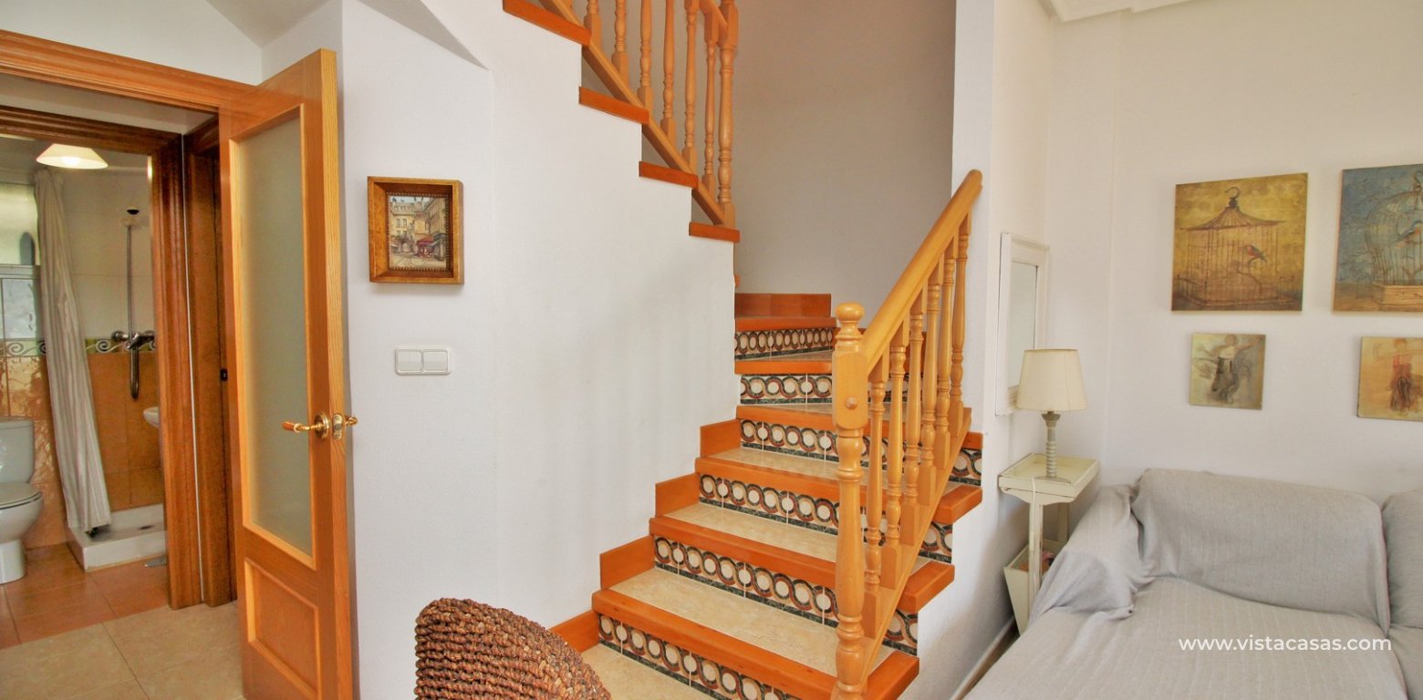 Frontline Duplex apartment for sale Las Terrazas Cabo Roig staircase