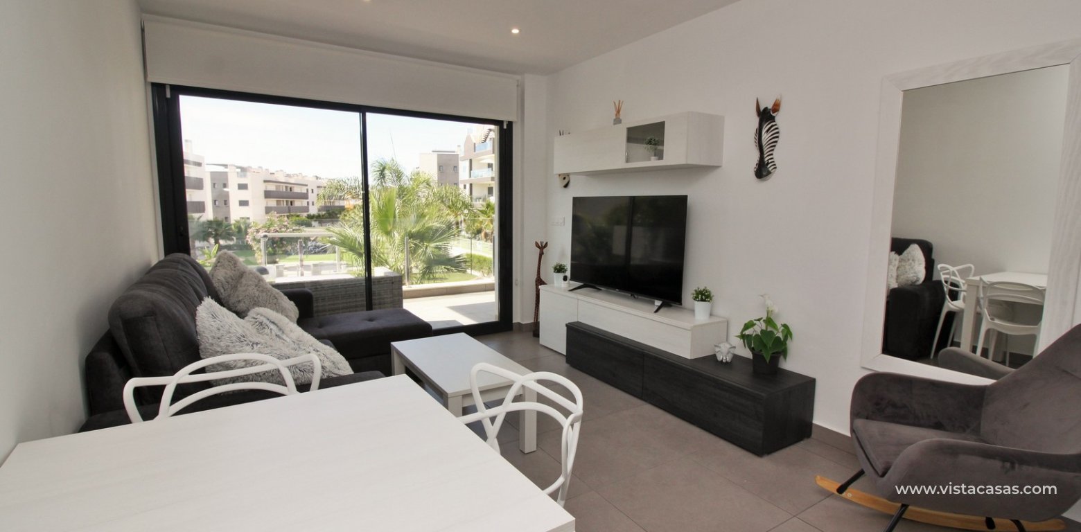 South facing apartment for sale Valentino Golf 2 living dining area