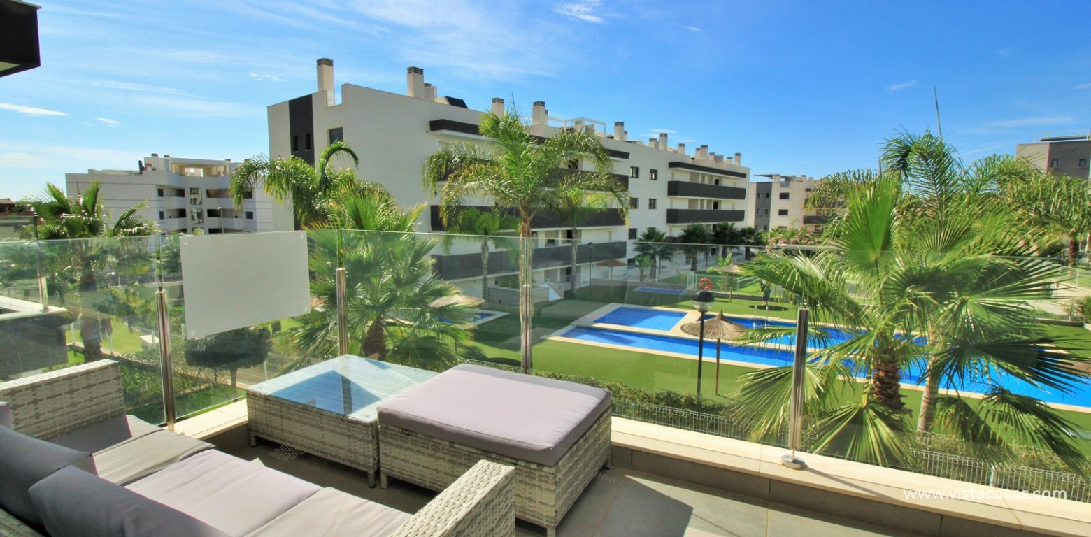 South facing apartment for sale Valentino Golf 2 balcony overlooking pool