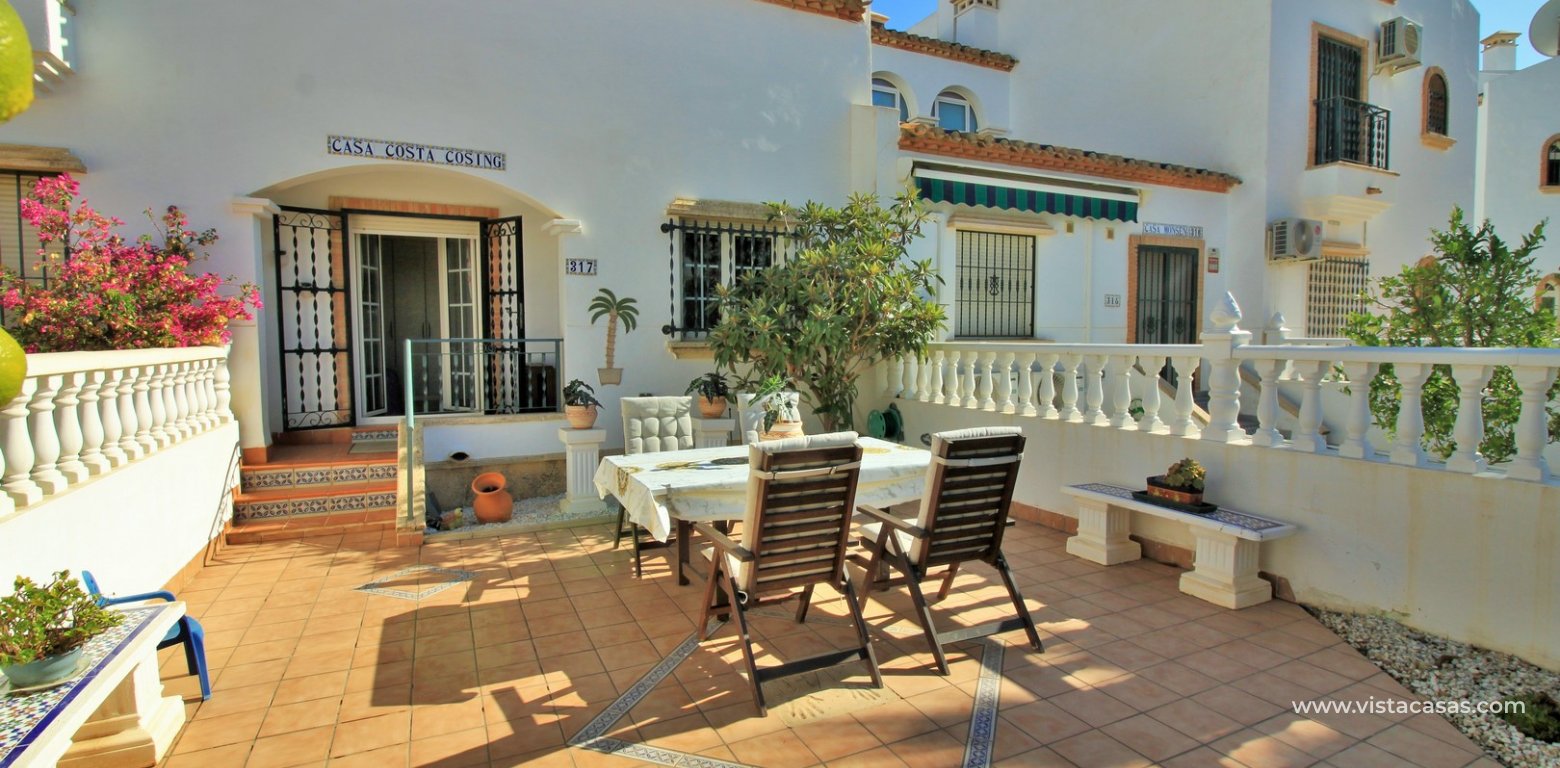 Buhardilla townhouse for sale R4 Las Violetas back garden